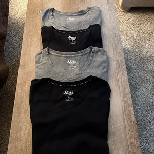 Bass Long sleeve v-neck shirts size Small